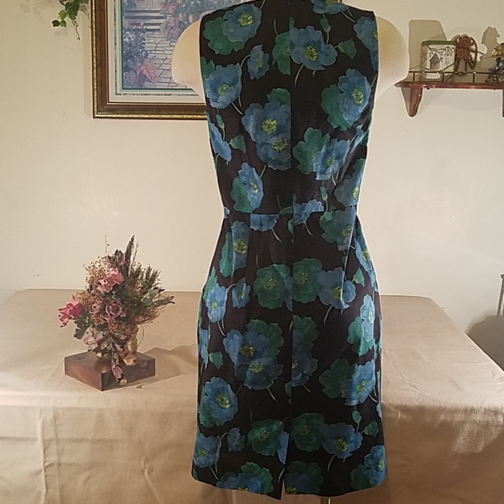 Loft Ann Taylor dress blue and black - Picture 4 of 8